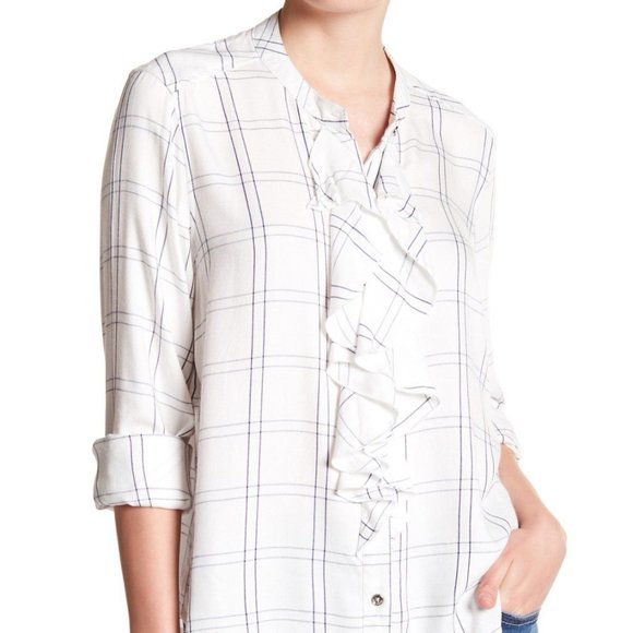 Seven7 Front Ruffle Blouse - Picture 1 of 6